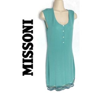 M Missoni Knit Henley Sweater Dress Sz 6